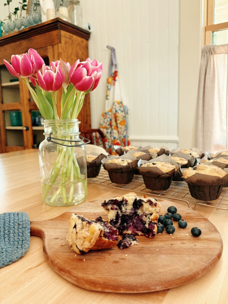 Delicious Gluten Free Bakery Blueberry Muffins (with streusel topping!)